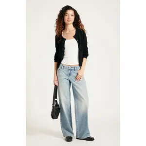 Pacsun Women's Zoe Low Rise Girlfriend Jeans Light Blue