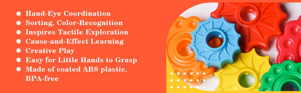 Spinning Stacking Toy for Kids, Rainbow Tower Dual-Color Spinning Wheels Premium Plastic Early Education Fun Learning Toys tower hanoi Spinning Stacking Toy for Kids, Rainbow Tower Dual-Color Spinning Wheels Premium Plastic Early Education Fun Learning Toys tower hanoi