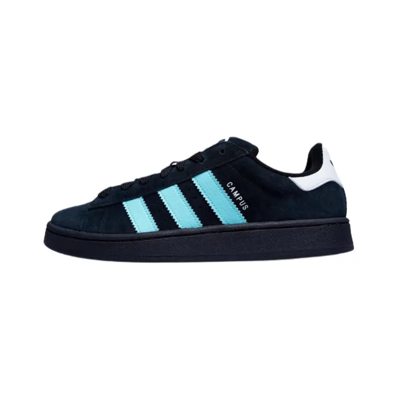 Adidas Campus 00s Black Flash Aqua Men’s Casual Sneakers, Featuring a Retro-Inspired Design, Stylish Black and Flash Aqua Colorway, Signature 3-Stripes Detail, Comfortable Fit, Chunky Sole, and Versatile Everyday Appeal