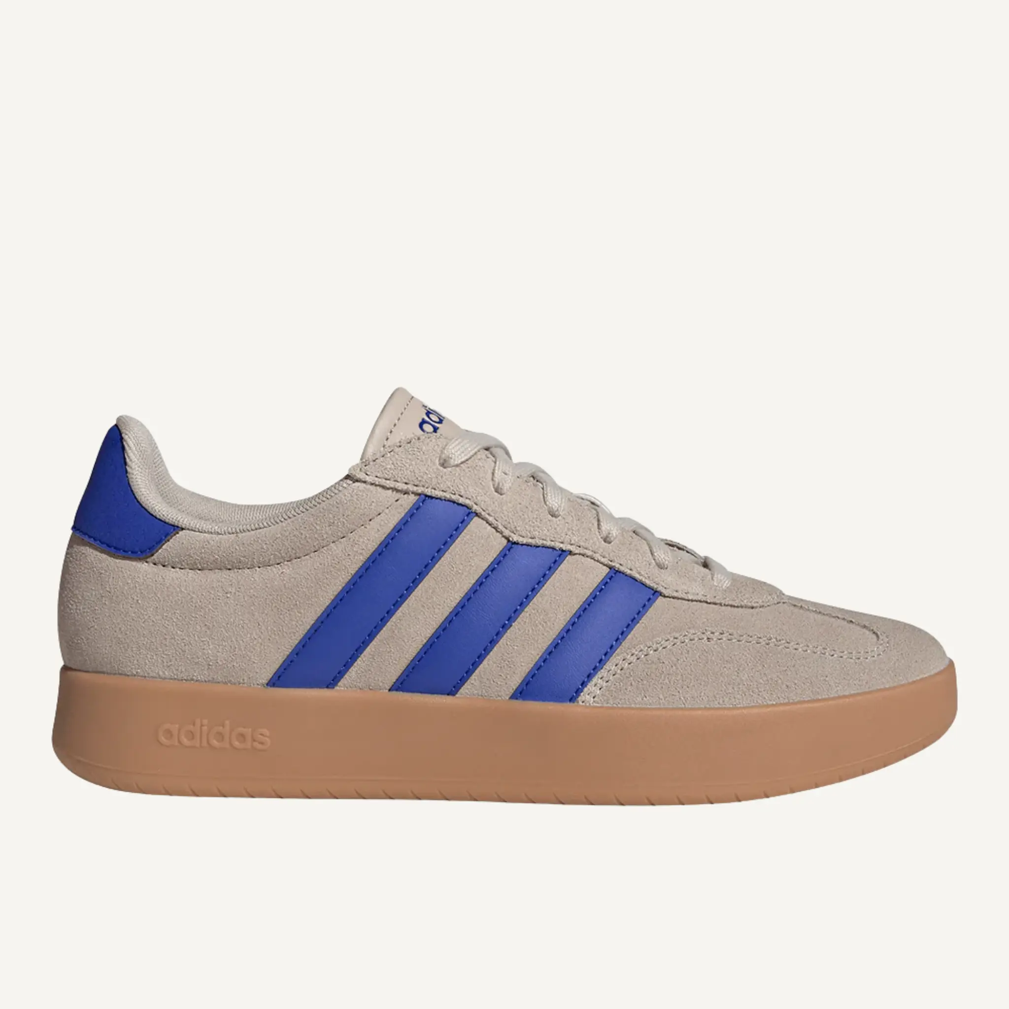 Adidas Men's Classic Beige/Blue Barreda Lance Up Closed Trainer Footwear - Casual Walking Shoes, JR1327