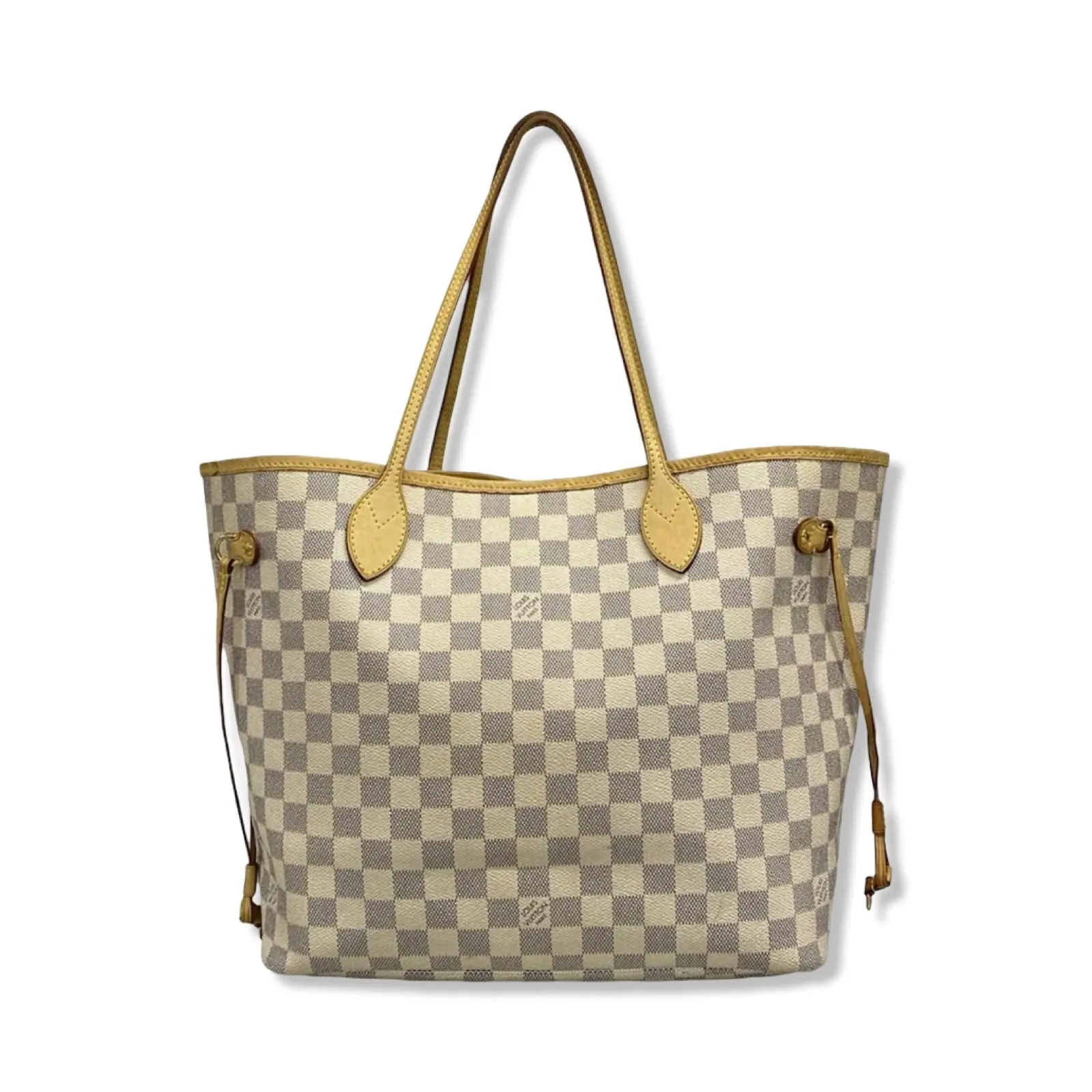 Pre-owned Damier Azur Canvas Tote bags Louis Vuitton Damier Azur Neverfull MM LV1766