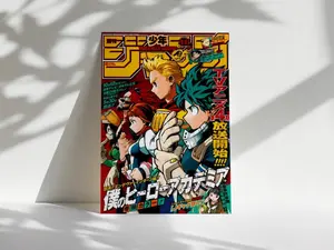 My Hero Academia Izuku Midoriya Bakugo Katsuki Shoto Todoroki Anime Poster Print, Manga Art, Anime Wall Decor, Anime Room Artwork
