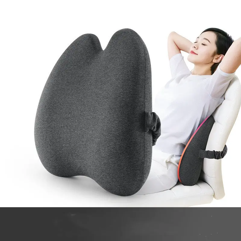 Wrapped Lumbar Support Cushion – Orthopedic Back Pillow for Office Chairs
