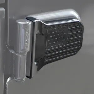 USA Flag Pattern Door Hinge Cover Trim for 2018+ Jeep Wrangler JL JLU JT 4XE High-Quality UV-Resistant Polyurethane Gloss Coating Easy DIY Installation Car Exterior Accessories