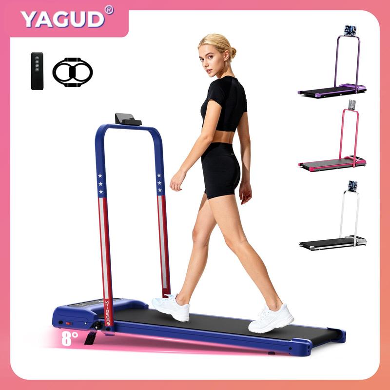 Walking Pad with Handle Bar, Duty Walking/Jogging Exercise Treadmill - Home Gym Workout Equipment - Foldable Under Desk Design