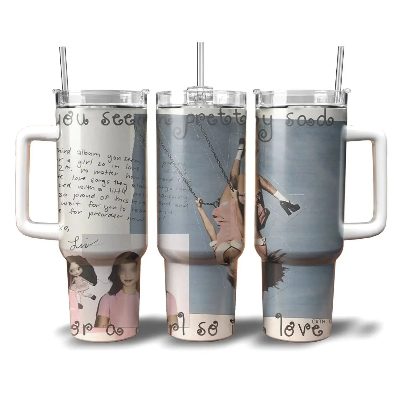 Olivia Tumbler 40oz V3 - You Seem Pretty Sad For A Girl So In Love New Album Tumbler The Unraveled Tour 2026 Graphic 20oz 40oz Tumbler Vintage Concert Merch Gift for Olivia Fans