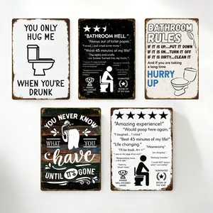 8x12 Inch Vintage Metal Sign, Funny Bathroom Wall Decor, This Is A Bathroom Not An Internet Cafe, Rustic Tin Art for Farmhouse Toilet Home Office country style wall art diy enthusiast washroom bathroom toilet backdrop warning Aluminium