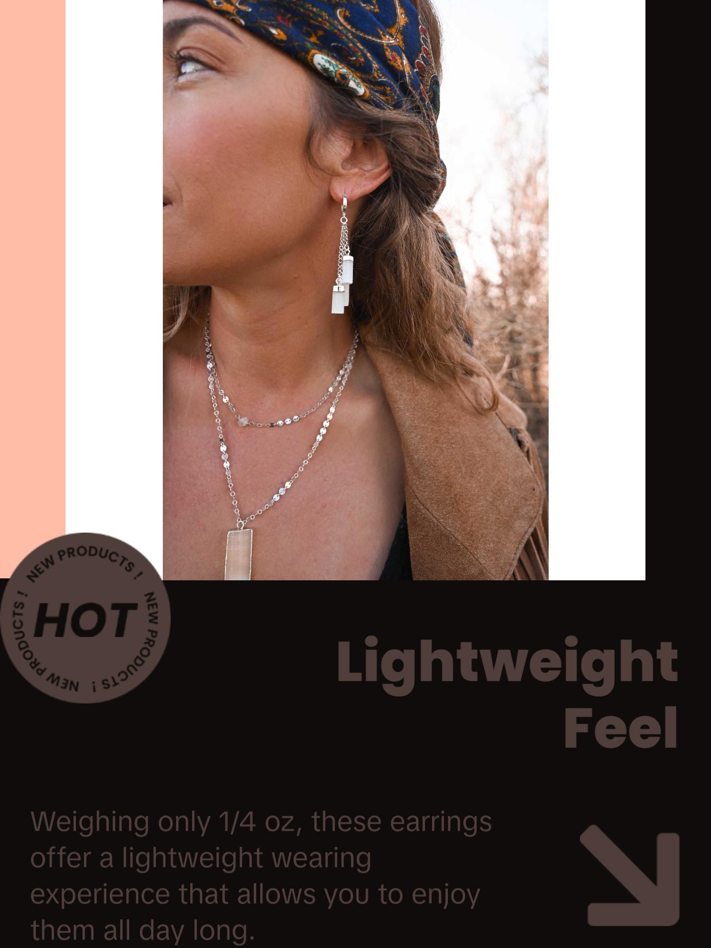 Spiritual Gangster Selenite Earrings