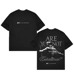 [ 🥊   Sale Up To 50%]Men's UFC 329 Black Conor McGregor x Gladiator Entertained T-Shirt, The Notorious UFC Graphic Tee, UFC MMA Shirt, Gift for Fighters, Sports Apparel