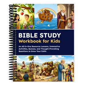 Kids Bible Study Workbook & Notebook: Bible Lessons, Fun Activities, Quizzes, and Reflective Questions to Deepen Your Christian Faith | Spiral Bound