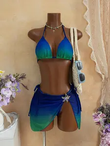 Women's Bikini Set Special Fabric Tie Beachwear, Fitted Design Party Style, Plain Pattern Type Ca Prop_65_safe No, Swimsuit, Bikini Bottoms, Tie Back Bikini, Bikini Top