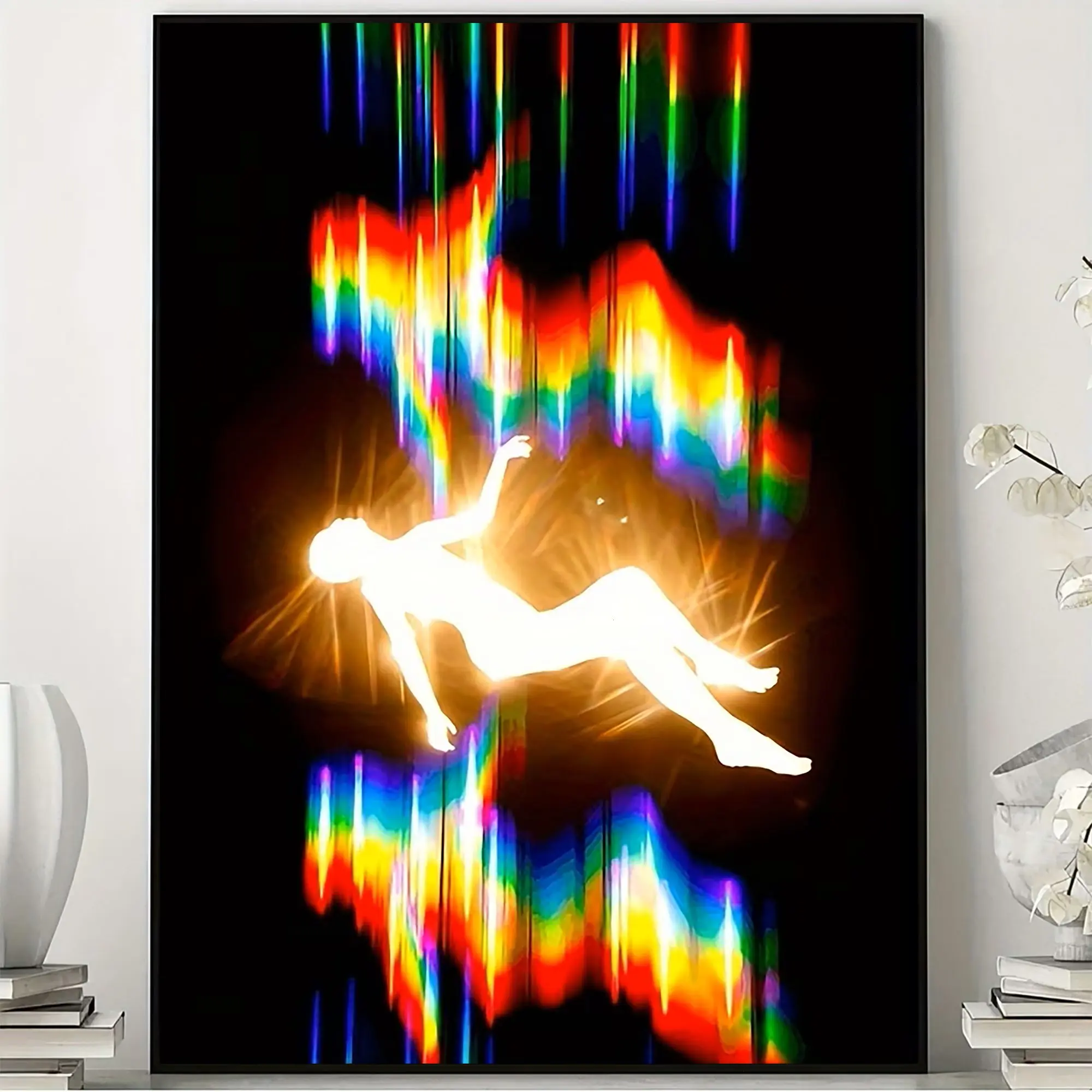 Body Soul Aura Music Poster, Psychedelic Quote Wall Art for Spiritual Music Lovers, Bedroom Office Living Room and Cafe Decor