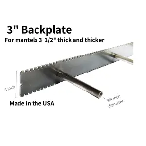 Sheppard Brackets Floating Shelf Mounting Bracket - Heavy Duty, 3 Inch Backplate,For Mantels 3 1/2" or Thicker, 4", 6", 9", and 12" Rod Lengths