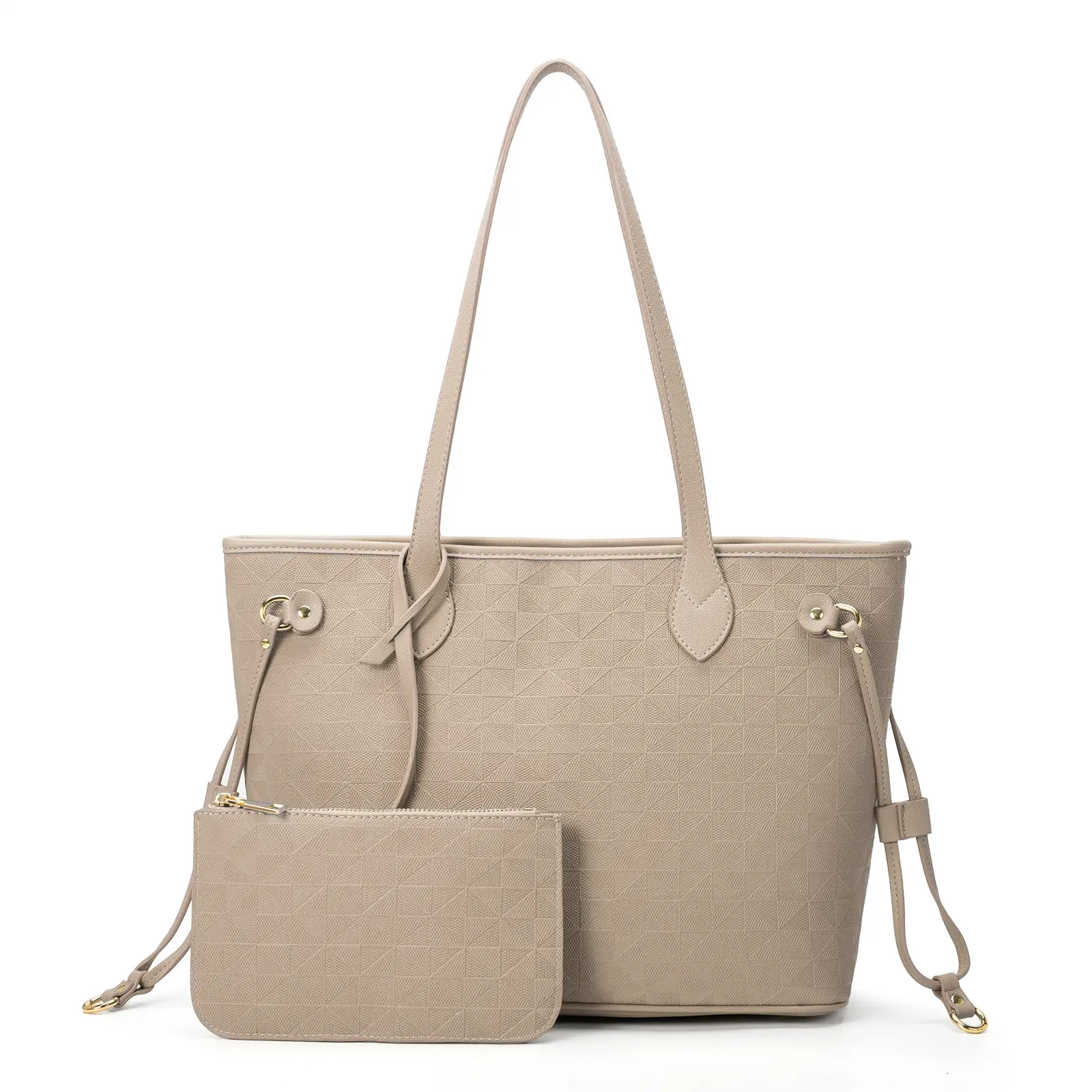 Geometric Embossed Tote Bag with Matching Mini Pouch, Large Capacity Faux Leather Work Shoulder Handbag,back to school,back to school haul