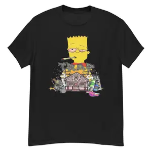 Bart Trapped Graphic Cotton Casual T-Shirt Streetwear Menswear