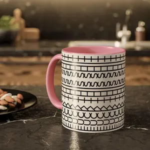 [SALE UP TO 50%] Hidden Message Mug, Sarcastic Coffee Mug, Minimal Pattern Surprise, Fuck This Shit