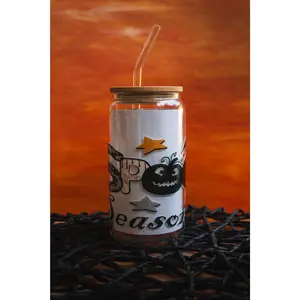 Spooky Season Glass Tumbler