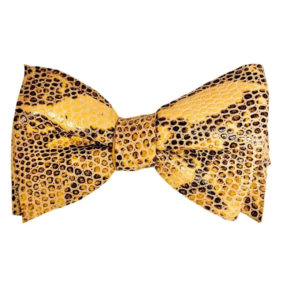 Snake Bow Tie made from High-Quality Lambskin Leather - Unisex Design for Men and Women - Regular Tie Width - Elegant Style for Formal Occasions - Versatile Occasion Wear