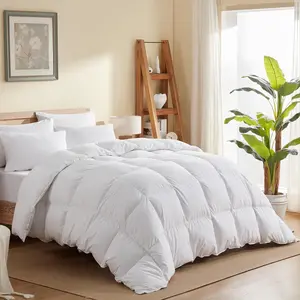 Luxury Down Comforter  Size, - Duvet Insert 106x90 Inch with   Cover, 72 Oz Weight