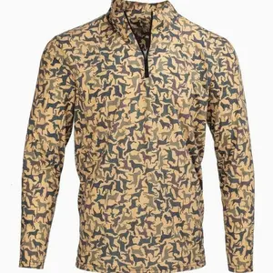 Camouflage Long Sleeve Half Zip Pullover | Outdoor Hunting Wear