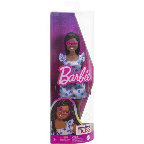 Mattel - Barbie Fashionistas Doll #229, Doll With Down Syndrome Wearing Heart-Print Dress  [Collectible Figurine/Statue/Bust] Paper Doll