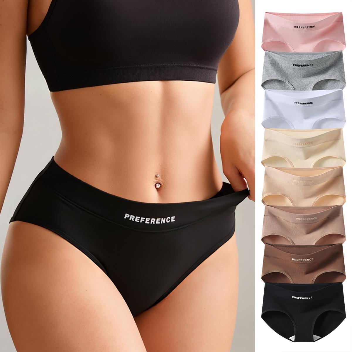 HOTCOM Women's Plus Size Cotton Panties 8/5 Pack – SoHoChic Mid-Waisted Full Coverage Briefs, Soft Breathable Everyday Underwear