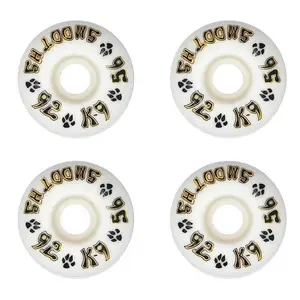 Dogtown Skateboard Wheels 56mm K-9 Smooths 92A White