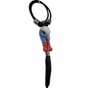 Relica Handmade Turkey Head Rearview Mirror Hang Stainless Steel Clasp US Decor Ornaments Hand Hanging