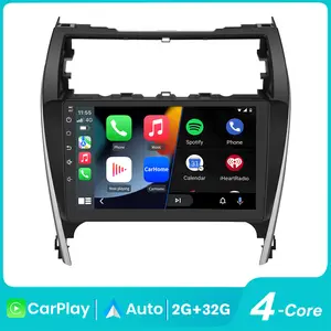 Car Stereo for Toyota Camry 2012-2014 touch screen has Android Auto Wireless Carplay, Bluetooth WIFI supports GPS Navigation