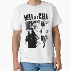 Hell in a Cell Classic T-Shirt 100% Cotton Unisex Relaxed Fit Advanced Digital Printing No Fading Vivid Graphics