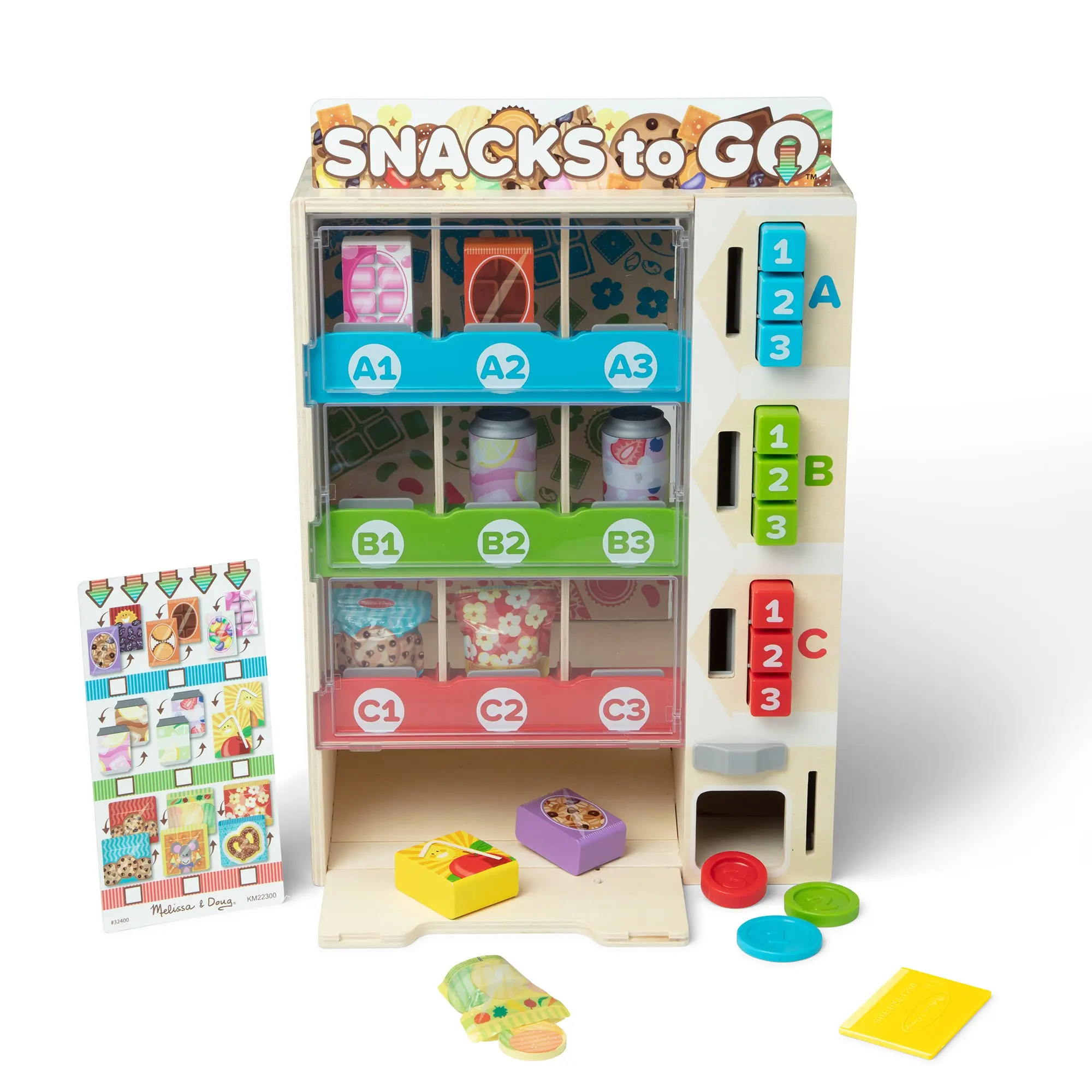 Sort, Stock, Select Wooden Vending Machine Play Set Sort, Stock, Select Wooden Vending Machine Play Set