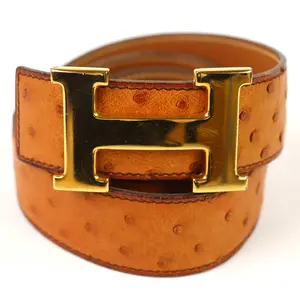 Pre-owned HERMÈS Other Small Leather Goods Hermes Ostrich 85 Belt