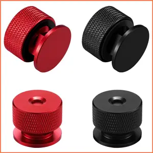 Welding helmet visor pipe fitter helmet fasteners, aluminum helmet screws, flip visor replacement parts, accessory screws with anti-slip silicone washers - 2 pieces (anodized knurled) Welding Accessories