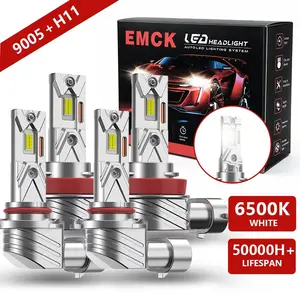 【Confirm model before ordering】 AURIMTO 9005/9006/H11/H7/H4/H3/H1 silver white LED car light kit, high/low beam bulbs, ultra bright, 6500K, 30,000 lumens, plug-and-play，led headlights, plug n