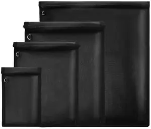 4 Pack Faraday Bags, Faraday Cage for Anti-Theft Anti-Tracking, Waterproof & Fireproof Faraday Bag for Laptops, Tablets, Phones, Car Keys