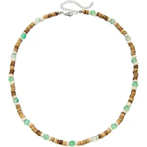 Surfer Necklace for Men Beaded Choker Necklace Puka Shell Necklaces Brown Coconut  Beads Necklaces Beach Surfer