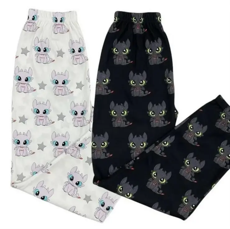 Couple Cozy Dragon Pajama Pants – Unisex Matching Sleepwear for Couples, Cute Dragon Print Lounge Bottoms for Relaxing Nights