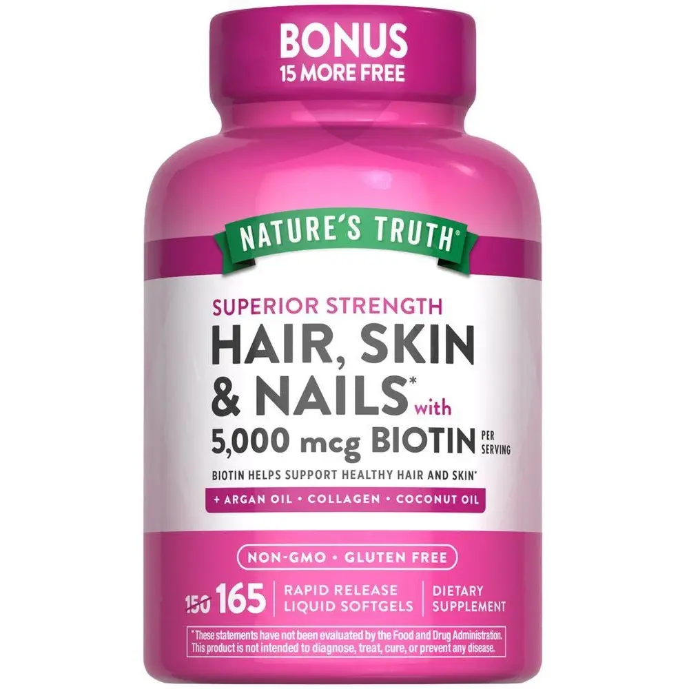 Hair, Skin & Nails with Biotin 5000 mcg