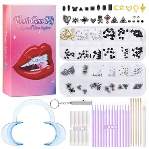Fashion DIY Tooth Decor Kit, Shiny Crystal Teeth Accessories, Beginner Friendly Starter Set, Must-Have Smile Sparkle