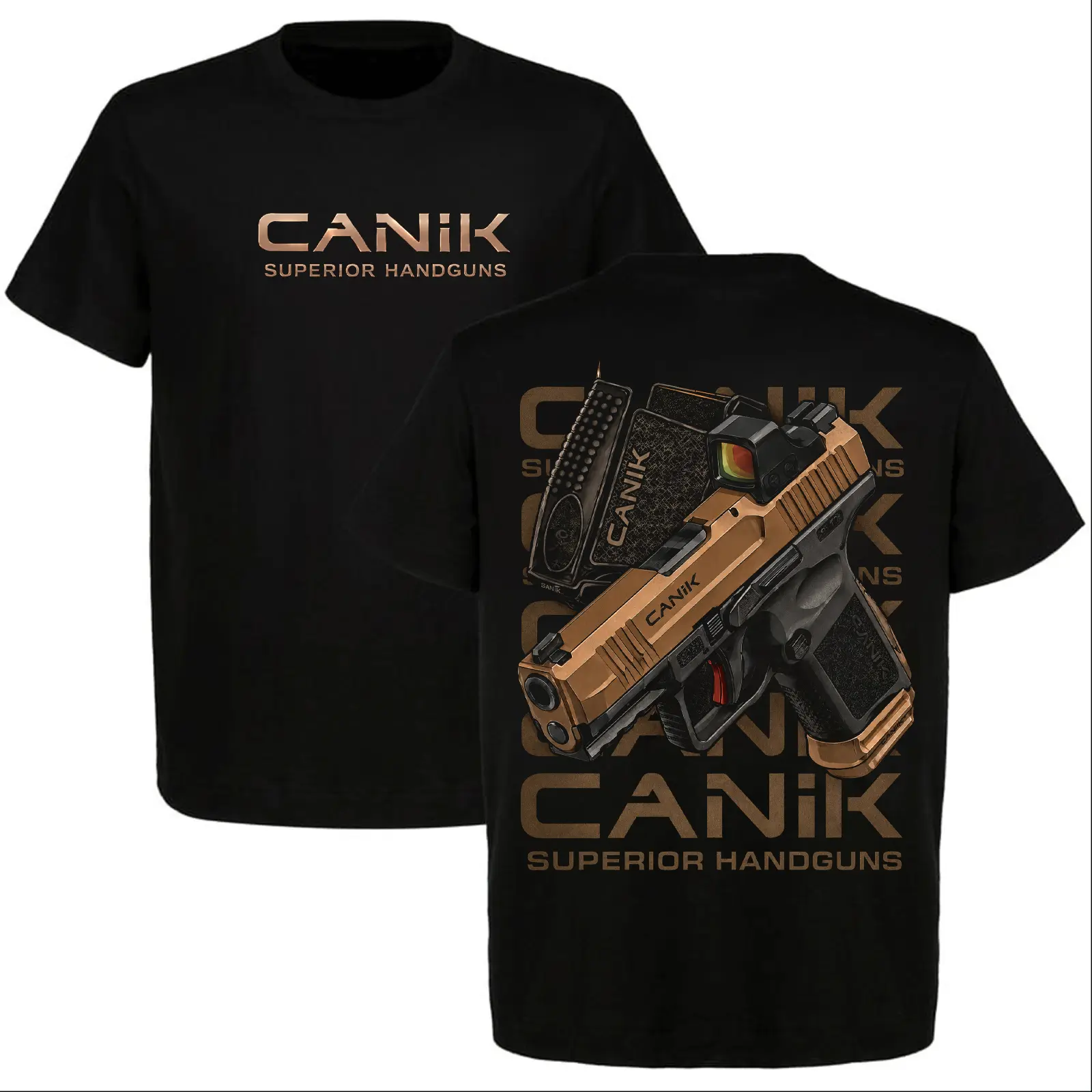 CANIK Superior Handguns T-Shirt - Tactical Pistol Graphic Tee - 2nd Amendment Gun Lover Shirt