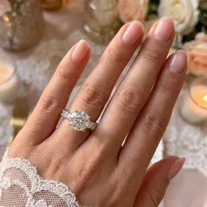 5 1/2Ct TW Round Cut Diamond Eternity Engagement Ring 14k White Gold Lab Grown