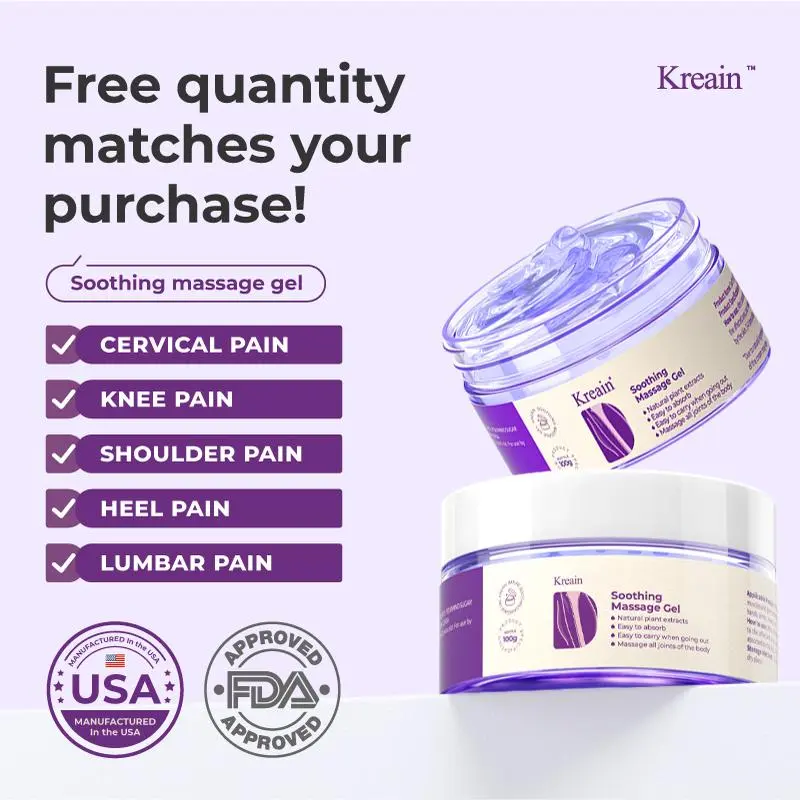 Kreain Nature Buy1 Get1 Free Rapid Relief Muscle Therapy Gel – Soothes knees, lumbar, neck, hands, and feet; contains boswellia, glucosamine, and collagen