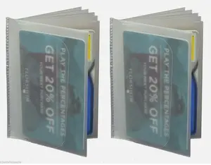 New 2 Clear Plastic Wallet Inserts Billfolds, Bifold and Trifold