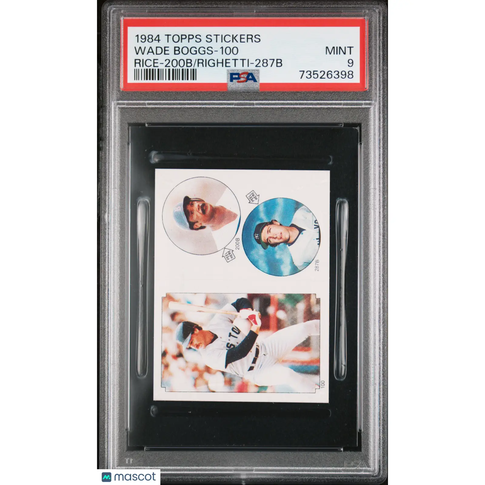 Wade Boggs-100 PSA 1984 Topps Stickers Baseball 9 73526398