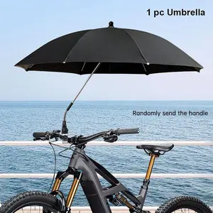 New Beach Umbrella with Clip, Portable Sunshade, 360° Rotatable Adjustable Height, Heat Insulation and UV Protection, Ideal for Camping, Beach Chairs, Golf Carts
