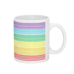 11oz Double Color Ceramic Mug, High-Quality Food-Grade, Non-Toxic, Microwave & Dishwasher Safe, Non-Slip Handle, Ideal for Coffee, Tea, Milk, Perfect for Holiday Gifts