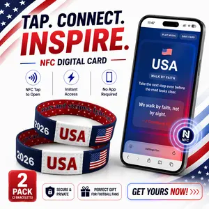 2-Pack NFC USA   football   Fan Support Wristbands, National Flag Style Game Day   bracelet glow  , Sport Team Party Favor, Fan Gift for Soccer Fans, Friends, Family, Couples, Watch Parties, Party Nights, Daily Wear & Vacation Parties