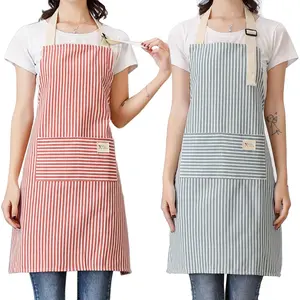 Apron, 2 Pack Cooking Apron for Women with Pocket Adjustable Chef Aprons for Kitchen, Cooking, Baking, BBQ, Grill(Red/Blue)