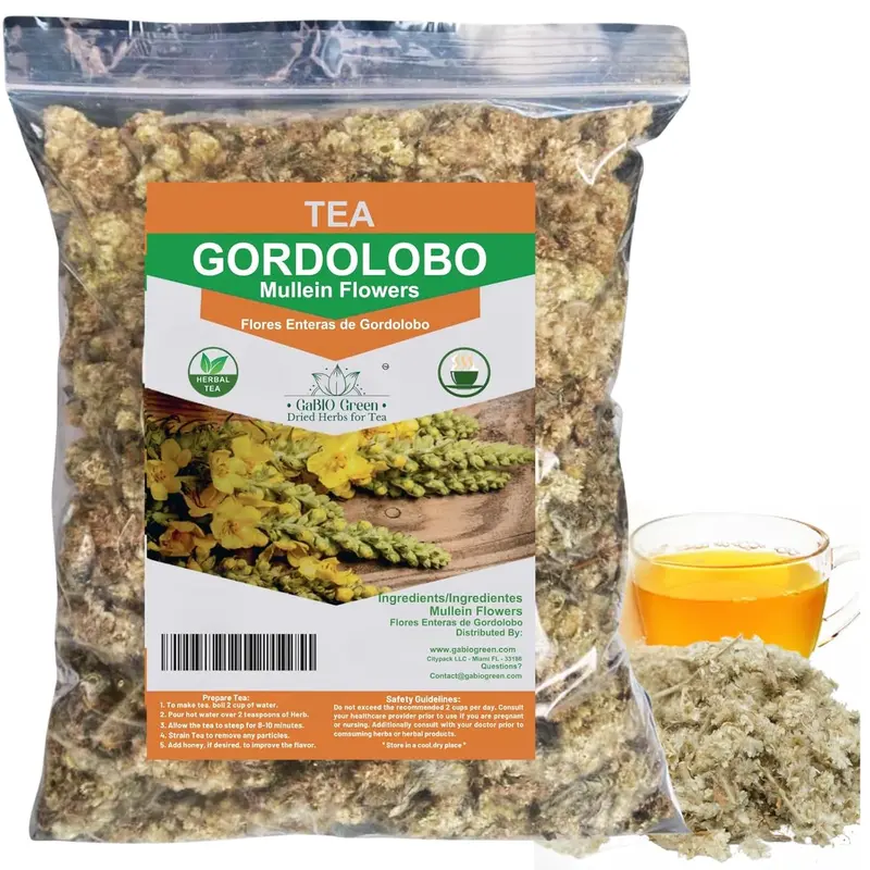 Mullein Flowers Dried | Herbal| GORDOLOBO, Resealable Bag, Verbascum Thapsus (2.1oz)