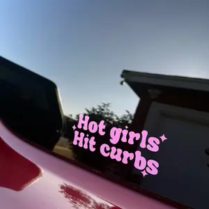 Hot Girls Hit Curbs Window Vinyl Decal Sticker Stylish Car Merch